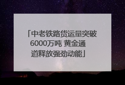 中老铁路货运量突破6000万吨 黄金通道释放强劲动能