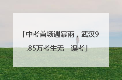 中考首场遇暴雨，武汉9.85万考生无一误考