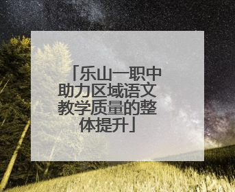乐山一职中助力区域语文教学质量的整体提升