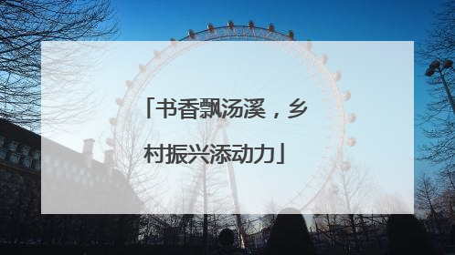 书香飘汤溪，乡村振兴添动力