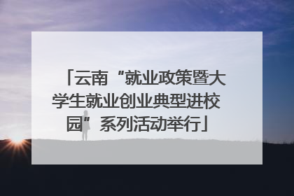 云南“就业政策暨大学生就业创业典型进校园”系列活动举行