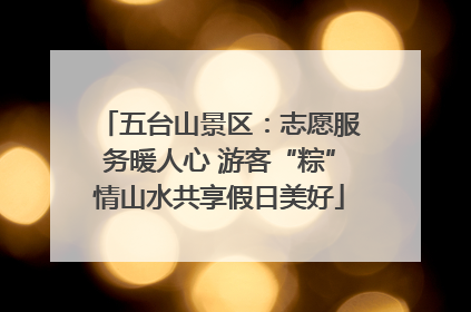 五台山景区：志愿服务暖人心 游客“粽”情山水共享假日美好