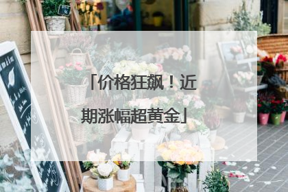 价格狂飙！近期涨幅超黄金