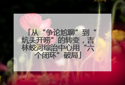 从“争论尬聊”到“炕头开唠”的转变，吉林蛟河综治中心用“六个闭环”破局