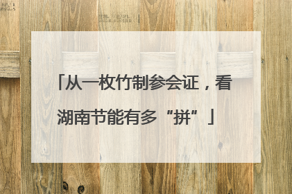 从一枚竹制参会证，看湖南节能有多“拼”