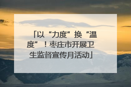 以“力度”换“温度”！枣庄市开展卫生监督宣传月活动