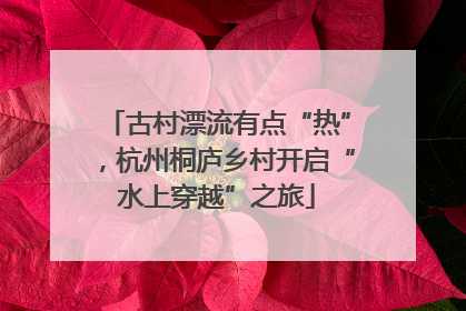古村漂流有点“热”，杭州桐庐乡村开启“水上穿越”之旅