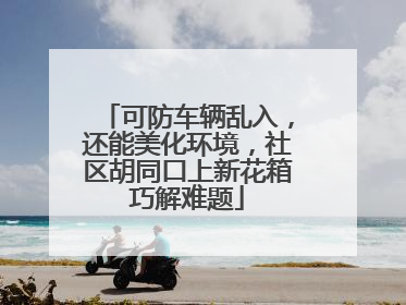 可防车辆乱入，还能美化环境，社区胡同口上新花箱巧解难题