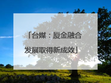 台媒：厦金融合发展取得新成效