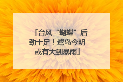 台风“蝴蝶”后劲十足！鹭岛今明或有大到暴雨