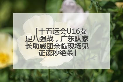 十五运会U16女足八强战，广东队家长助威团亲临现场见证读秒绝杀