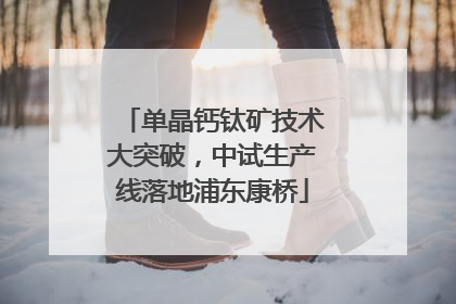 单晶钙钛矿技术大突破，中试生产线落地浦东康桥