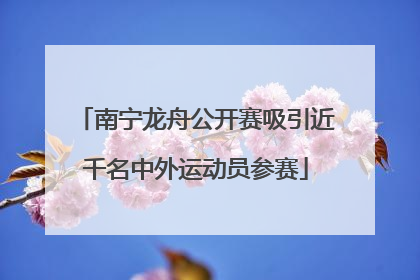 南宁龙舟公开赛吸引近千名中外运动员参赛