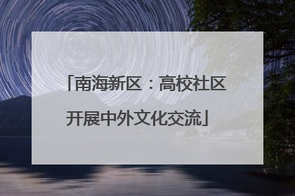 南海新区：高校社区开展中外文化交流