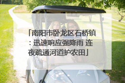 南阳市卧龙区石桥镇：迅速响应强降雨 连夜疏通河道护农田