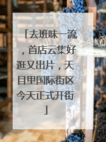 去班味一流，首店云集好逛又出片，天目里国际街区今天正式开街