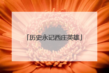 历史永记西庄英雄