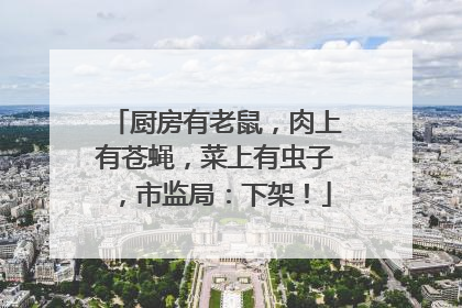 厨房有老鼠，肉上有苍蝇，菜上有虫子，市监局：下架！