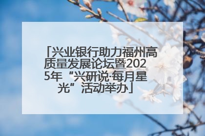 兴业银行助力福州高质量发展论坛暨2025年“兴研说·每月星光”活动举办