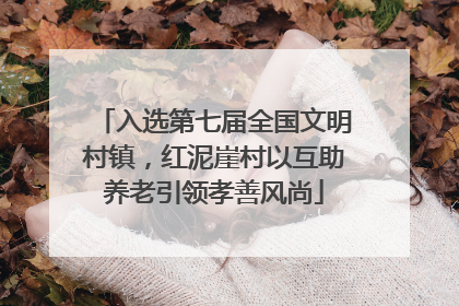 入选第七届全国文明村镇，红泥崖村以互助养老引领孝善风尚