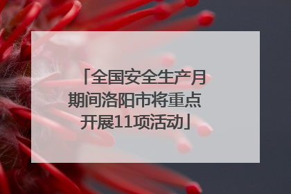 全国安全生产月期间洛阳市将重点开展11项活动