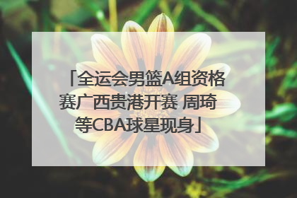 全运会男篮A组资格赛广西贵港开赛 周琦等CBA球星现身