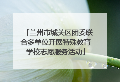 兰州市城关区团委联合多单位开展特殊教育学校志愿服务活动