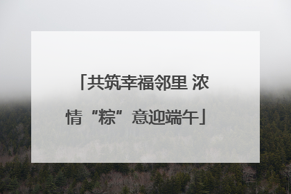 共筑幸福邻里 浓情“粽”意迎端午