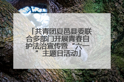 共青团夏邑县委联合多部门开展青春自护法治宣传暨“六一”主题日活动