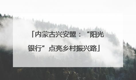 内蒙古兴安盟：“阳光银行”点亮乡村振兴路