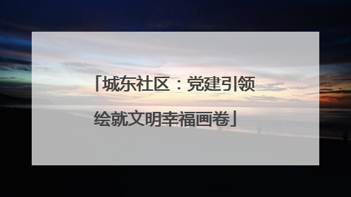 城东社区：党建引领绘就文明幸福画卷