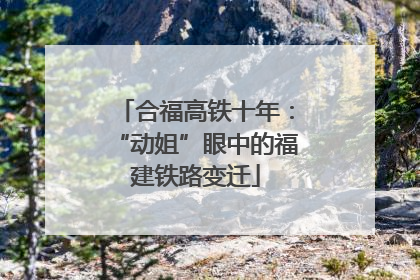 合福高铁十年：“动姐”眼中的福建铁路变迁