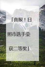 喜报！日照市选手荣获二等奖