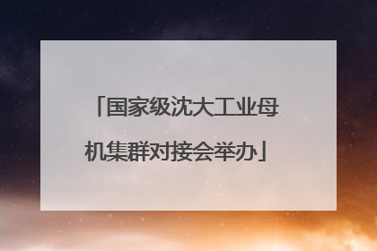 国家级沈大工业母机集群对接会举办