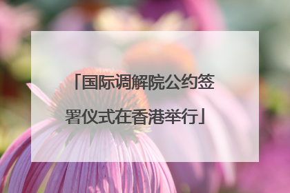国际调解院公约签署仪式在香港举行