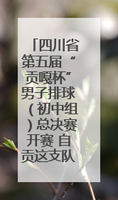 四川省第五届“贡嘎杯”男子排球（初中组）总决赛开赛 自贡这支队伍打进半决赛