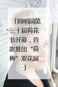 圆明园第三十届荷花节开幕，首次推出“荷梅”双花展