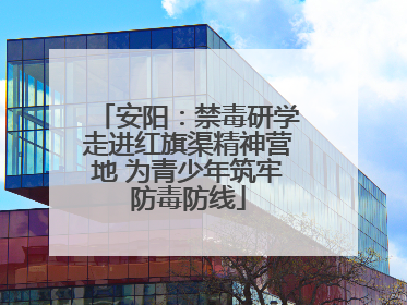 安阳：禁毒研学走进红旗渠精神营地 为青少年筑牢防毒防线