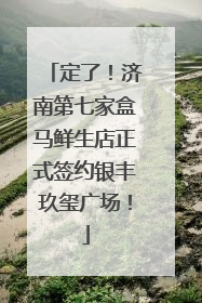 定了！济南第七家盒马鲜生店正式签约银丰玖玺广场！