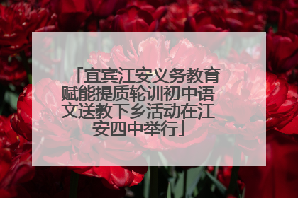宜宾江安义务教育赋能提质轮训初中语文送教下乡活动在江安四中举行