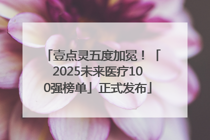 壹点灵五度加冕！「2025未来医疗100强榜单」正式发布