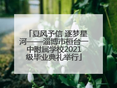 夏风予信 逐梦星河——淄博市桓台一中附属学校2021级毕业典礼举行