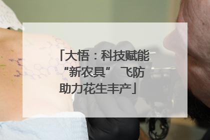 大悟：科技赋能“新农具” 飞防助力花生丰产