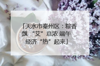 天水市秦州区：粽香飘 “艾”意浓 端午经济“热”起来