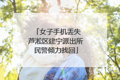 女子手机丢失 芦淞区建宁派出所民警倾力找回