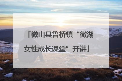 微山县鲁桥镇“微湖女性成长课堂”开讲