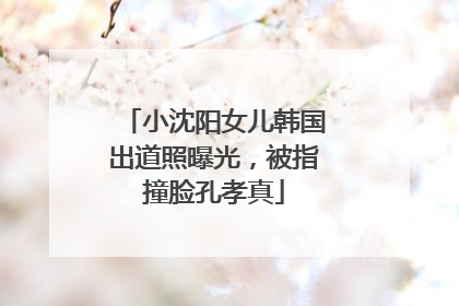 小沈阳女儿韩国出道照曝光，被指撞脸孔孝真