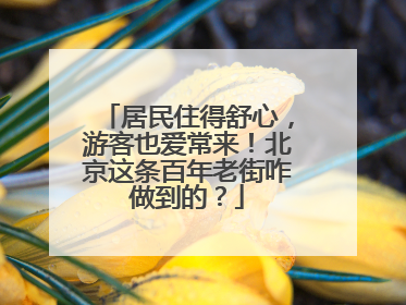 居民住得舒心，游客也爱常来！北京这条百年老街咋做到的？