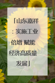 山东嘉祥：实施工业倍增 赋能经济高质量发展
