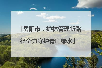 岳阳市：护林管理新路径全力守护青山绿水
